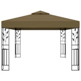vidaXL Prieel met dubbel dak 180 g/m² 3x4 m taupe