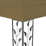 vidaXL Prieel met dubbel dak 180 g/m² 3x4 m taupe