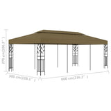 vidaXL Prieel 180 g/m² 6x3 m taupe