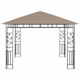 vidaXL Prieel met klamboe 3x3x2,73 m 180 g/m² taupe