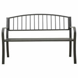 vidaXL Tuinbank 125 cm staal grijs