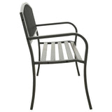 vidaXL Tuinbank 125 cm staal grijs