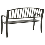 vidaXL Tuinbank 125 cm staal grijs