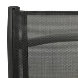 vidaXL Tuinstoelen 2 st verstelbaar textileen aluminium zwart