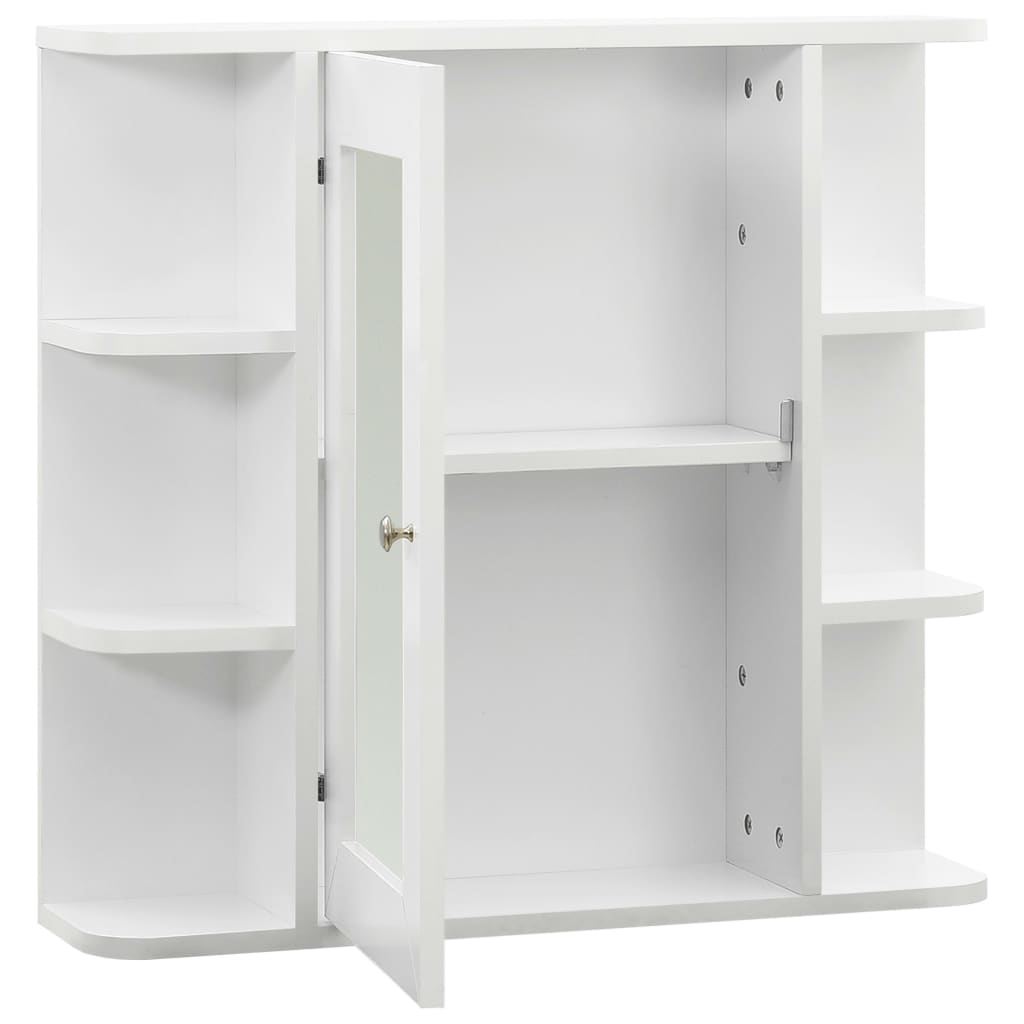 vidaXL Badkamerspiegelkast 66x17x63 cm MDF wit