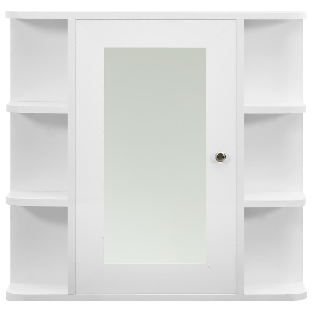 vidaXL Badkamerspiegelkast 66x17x63 cm MDF wit
