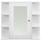 vidaXL Badkamerspiegelkast 66x17x63 cm MDF wit