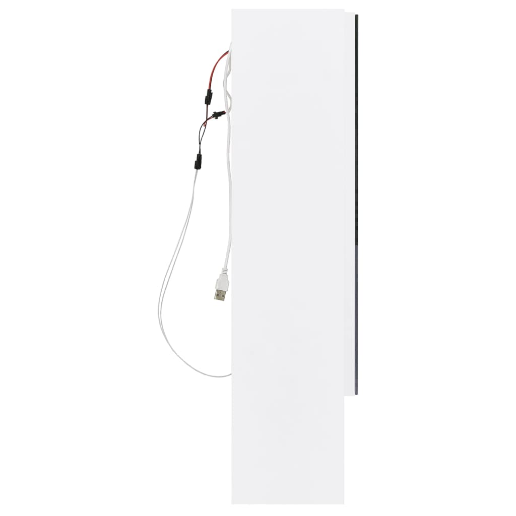 vidaXL Badkamerspiegelkast LED 80x15x60 cm MDF wit