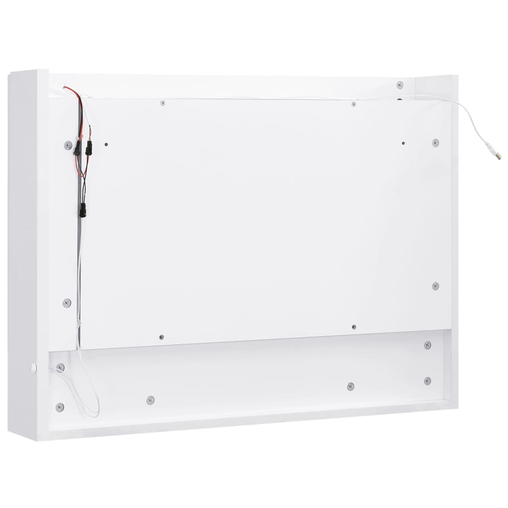 vidaXL Badkamerspiegelkast LED 80x15x60 cm MDF wit
