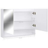 vidaXL Badkamerspiegelkast LED 80x15x60 cm MDF wit