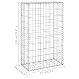 vidaXL Gabion Wall with Lids 60x30x100 cm Galvanised Steel
