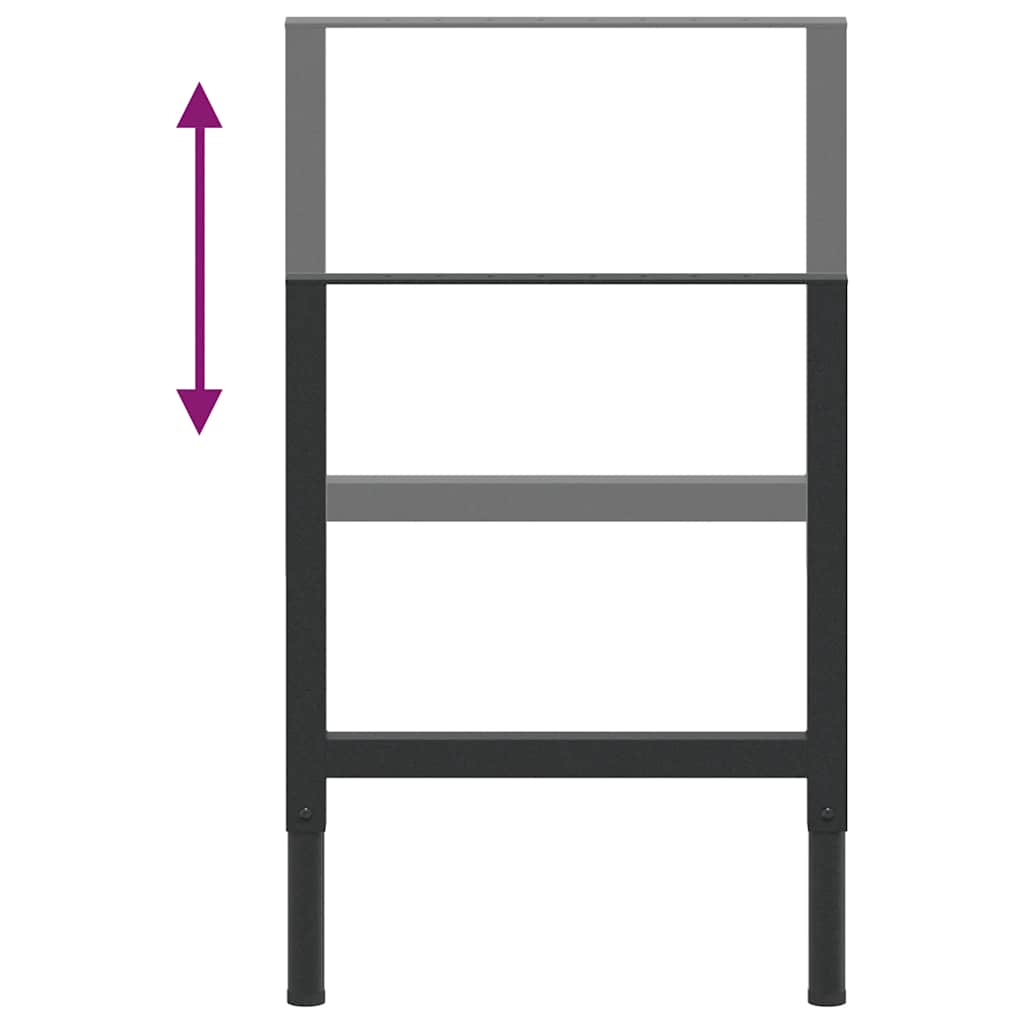 vidaXL Werkbankframes verstelbaar 2 st 55x(69-95,5) cm metaal zwart