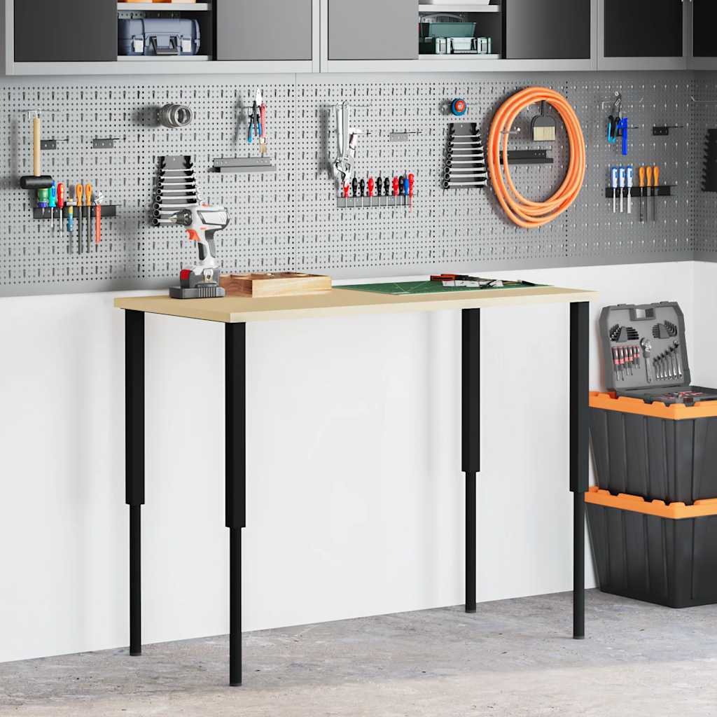 vidaXL Werkbankframes verstelbaar 2 st 55x(69-95,5) cm metaal zwart