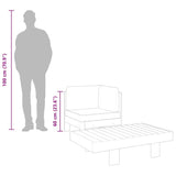 vidaXL 2-delige Loungeset met crèmewitte kussens acaciahout