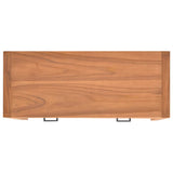 vidaXL Desk with 2 Drawers 100x40x75 cm Teak Wood
