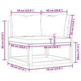 vidaXL Corner Sofas 2 pcs with cushions sectional dark grey