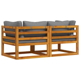 vidaXL Corner Sofas 2 pcs with cushions sectional dark grey