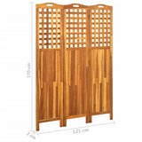 vidaXL Kamerscherm met 3 panelen 121x2x170 cm massief acaciahout