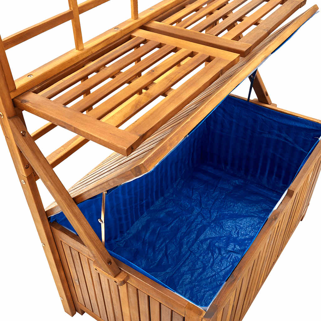 vidaXL Opbergbox met latwerk 99x55x160 cm massief acaciahout