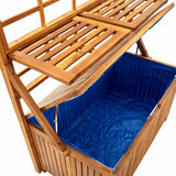 vidaXL Opbergbox met latwerk 99x55x160 cm massief acaciahout