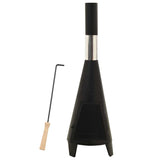 vidaXL Garden Fireplace with Poker 38x38x122 cm Steel