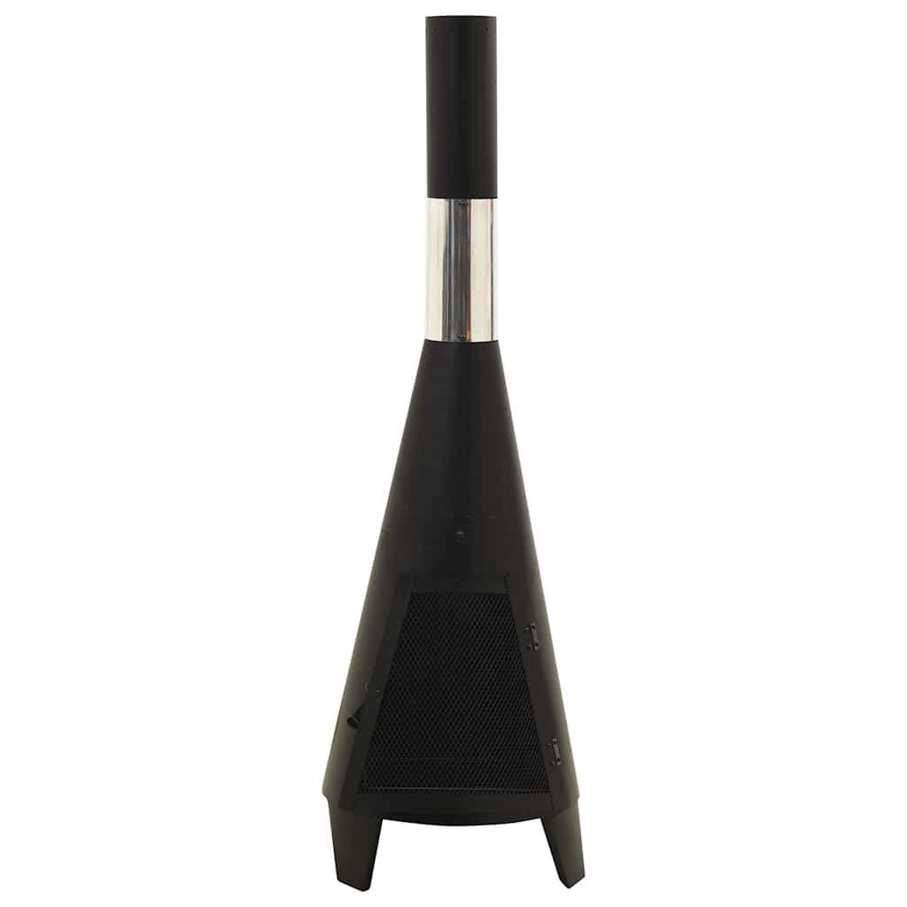 vidaXL Garden Fireplace with Poker 38x38x122 cm Steel