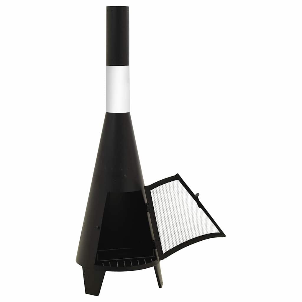 vidaXL Garden Fireplace with Poker 38x38x122 cm Steel
