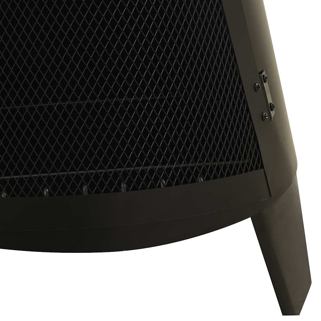 vidaXL Garden Fireplace with Poker 38x38x122 cm Steel