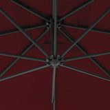vidaXL Zweefparasol met stalen paal 250x250 cm wijnrood