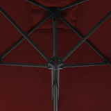 vidaXL Parasol met stalen paal 300x230 cm bordeauxrood