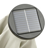 vidaXL Parasol met LED-verlichting 200x211 cm aluminium zandkleurig
