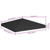 vidaXL Gazebo Roof 270 g/m² 3x3 m black