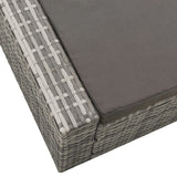 vidaXL Ligbed tweepersoons poly rattan grijs