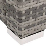 vidaXL Ligbed tweepersoons poly rattan grijs
