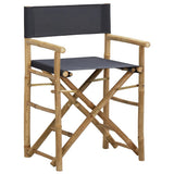 vidaXL Régisseursstoelen 2 st inklapbaar donkergrijs bambou et stof