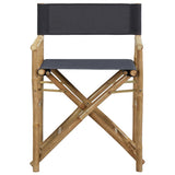 vidaXL Régisseursstoelen 2 st inklapbaar donkergrijs bambou et stof