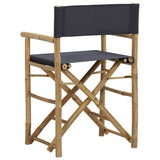vidaXL Régisseursstoelen 2 st inklapbaar donkergrijs bambou et stof