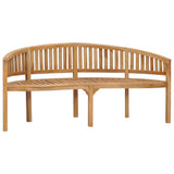 vidaXL Banana-shaped bench 180 cm solid teak wood