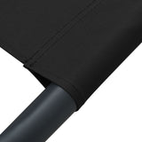 vidaXL Lounge Bed with Canopy and Cushion Black