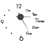 vidaXL 3D Wall Clock Modern XXL 100 cm Black