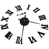 vidaXL 3D-wandklok moderne XXL 100 cm noir