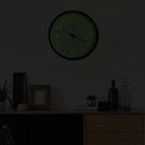 vidaXL Luminous Wall Clock 30 cm Black