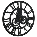 vidaXL Wandklok 30 cm acrylique noir