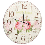 vidaXL Wandklok vintage stijl 60 cm bloemen