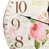vidaXL Wandklok vintage stijl 60 cm bloemen