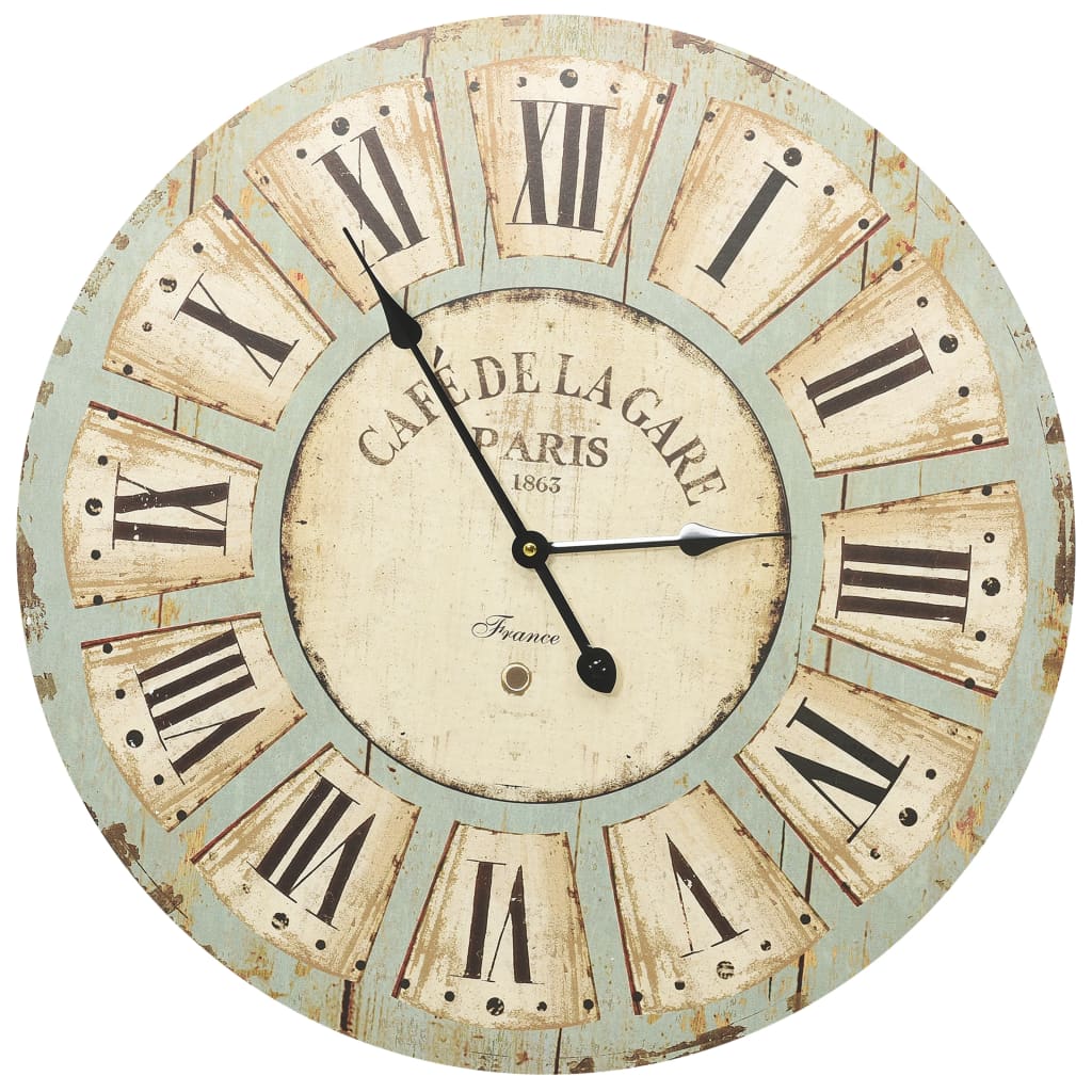 vidaXL Wall Clock 60 cm MDF Multicolour