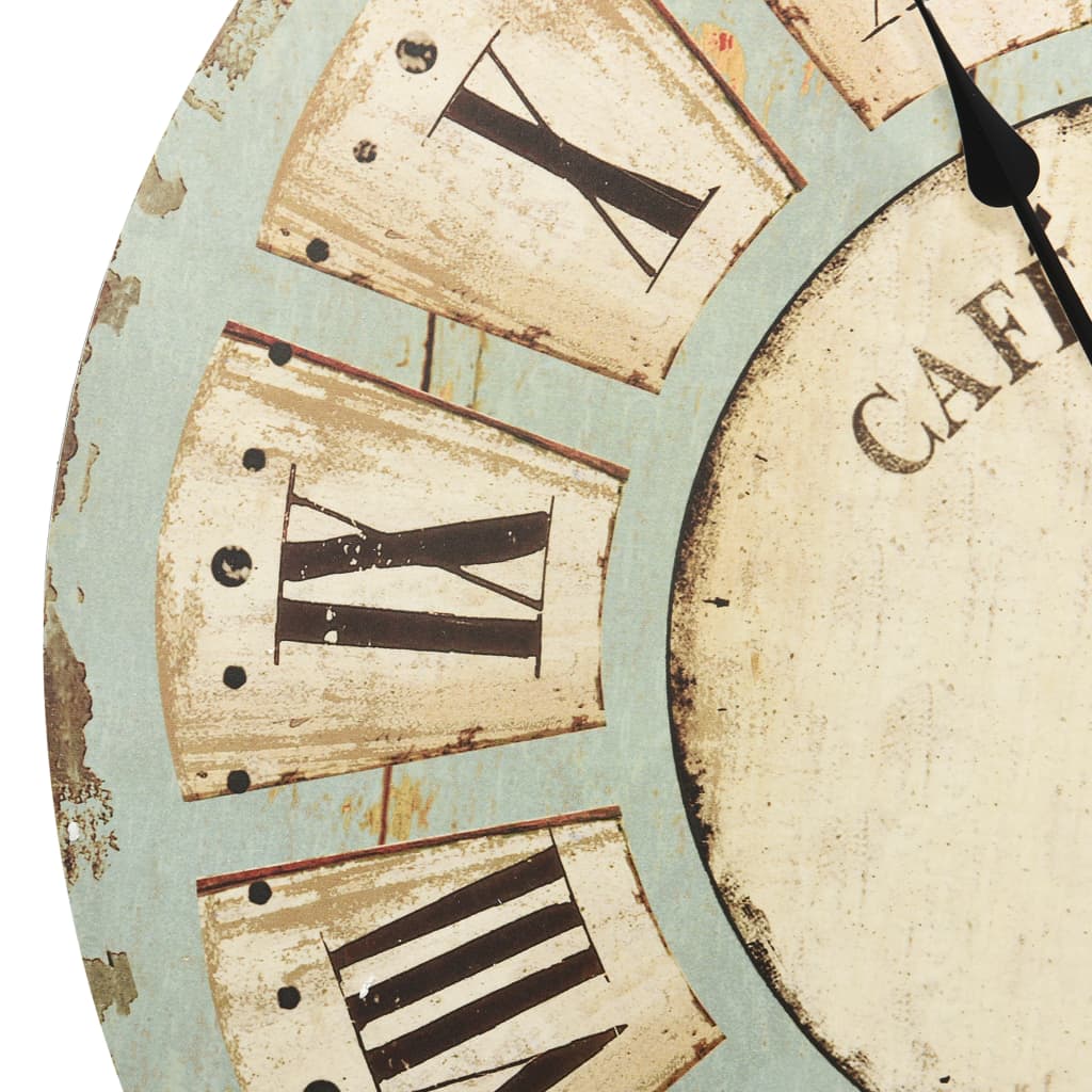 vidaXL Wall Clock 60 cm MDF Multicolour