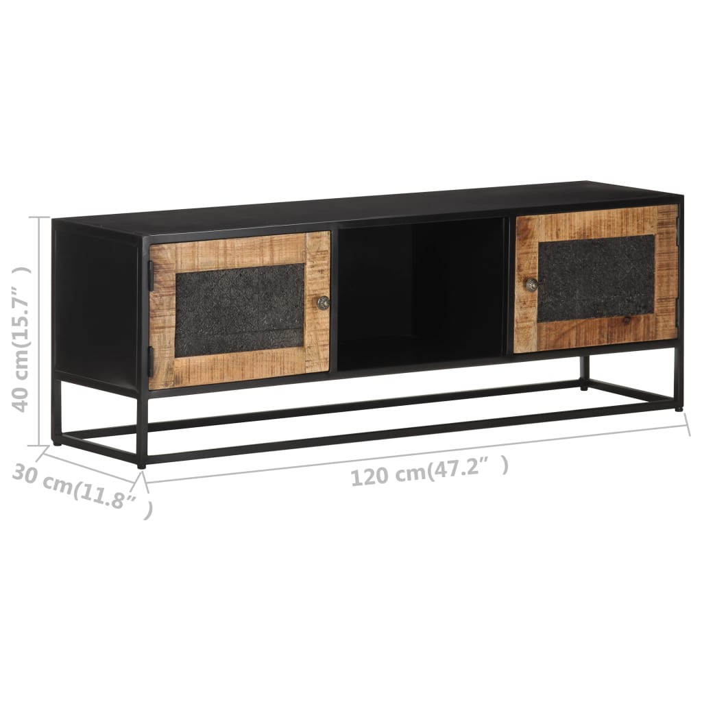 vidaXL Tv-meubel 120x30x40 cm ruw mangohout