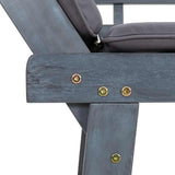 vidaXL Banquette de jardin avec coussins 2 en 1 190 cm en acacia massif gris