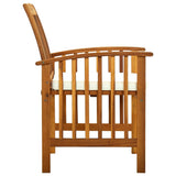 vidaXL Tuinstoelen 4 stuks met kussens, massief acaciahout